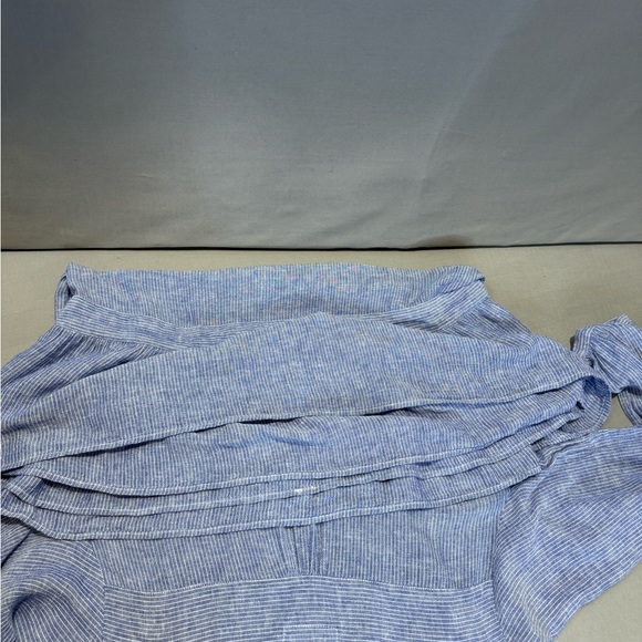 Rails Lydia Blue & White Striped Linen Long Sleeve Mini Dress Size Small - Picture 5 of 11